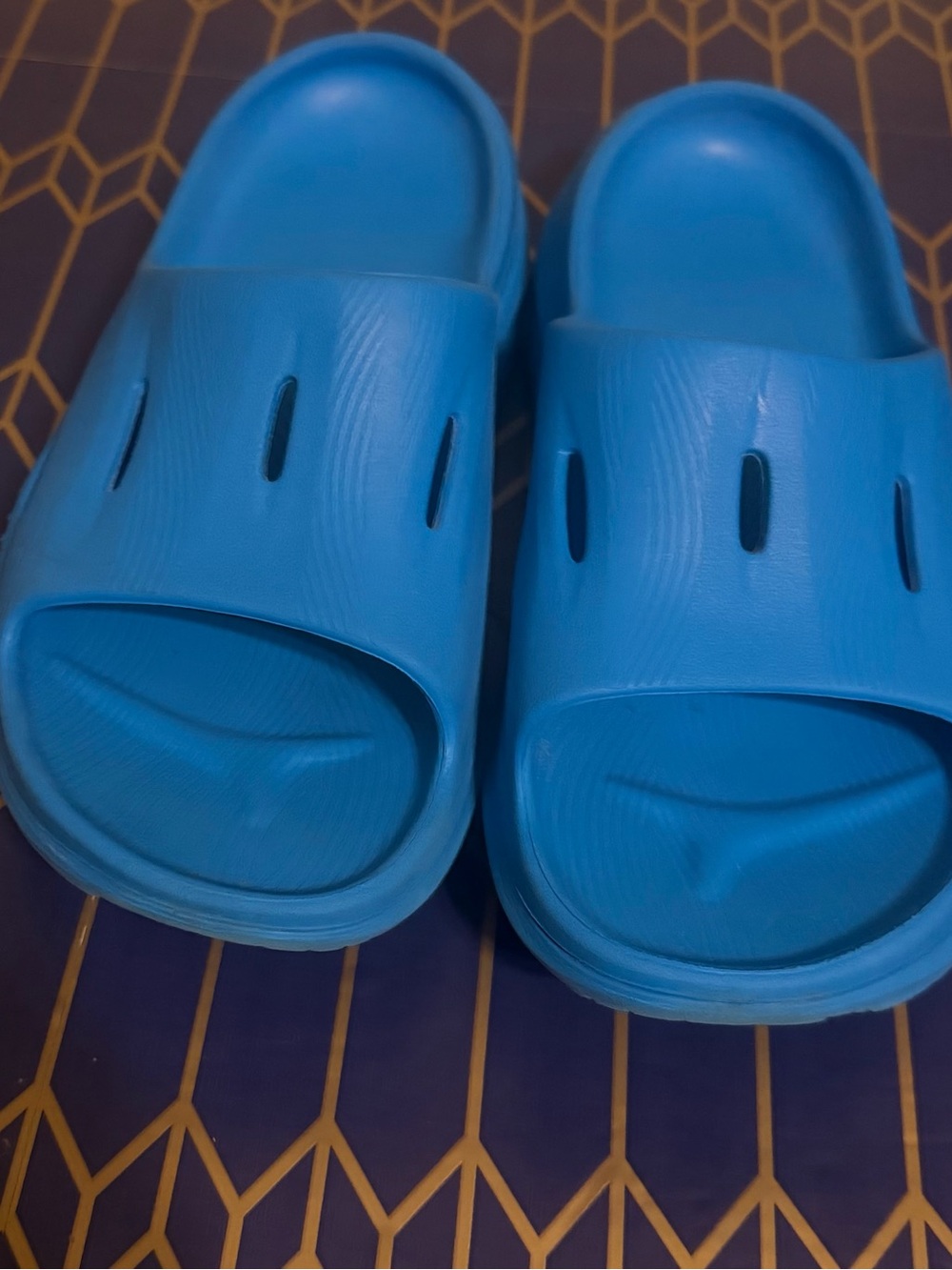 Hoka unisex Lightweight Blue Slide Sandals - Easy Slip-On Comfort